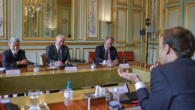 Lulaaplicativo estrela betencontro com Macron