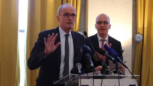 Ambasador Francuske Žan Luj Falkoni i nemački ambasador Tomas Šib