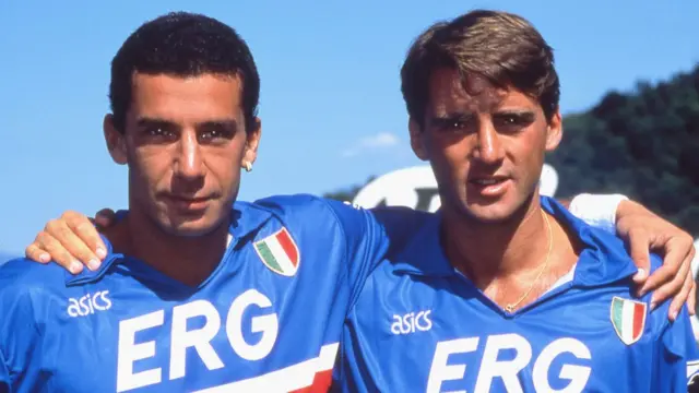Gianluca Vialli y Roberto Mancini