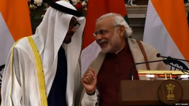 मोदी और अबू धाबी के प्रिंस