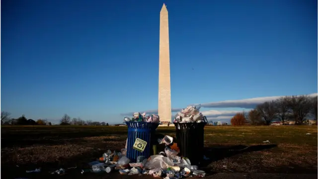 Basura acumulada en Washington