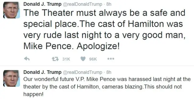 डोनल्ड ट्रंप का ट्वीट