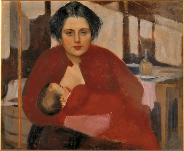 Bitta mientras da pecho, de Baccarini Domenico, 1904