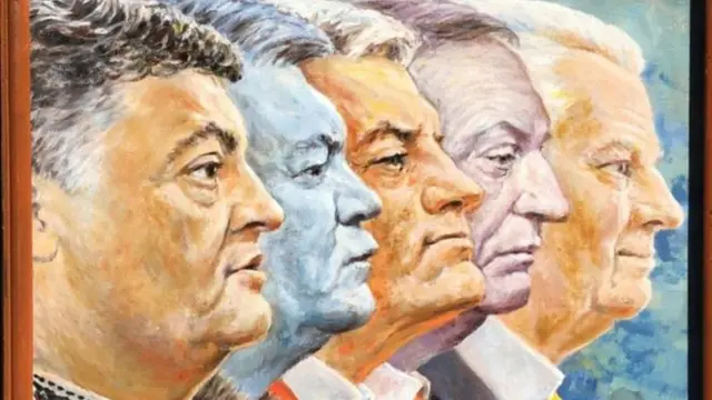 Картина Богдана Новацького про п'ятьох президентів