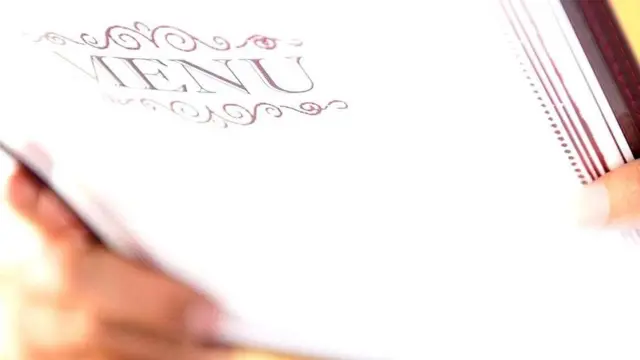 મેનુ કાર્ડની તસવીર