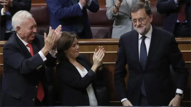 Mariano Rajoy, este sábado en el parlamento español.
