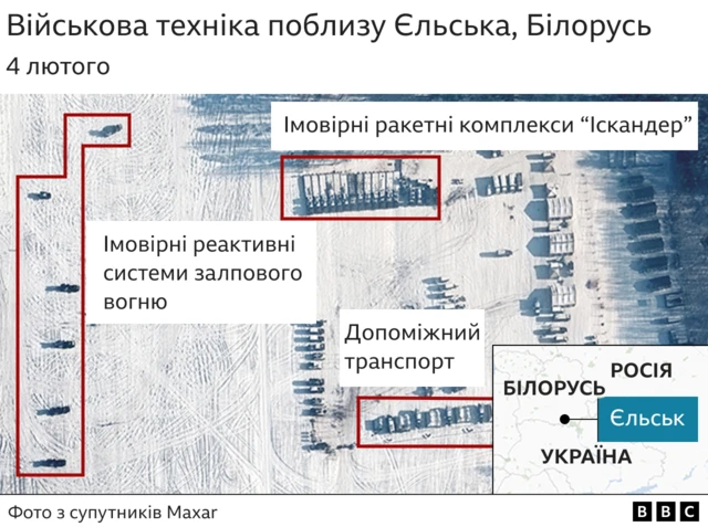 карта російських військ