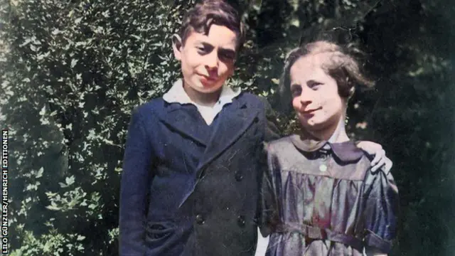 'Sonny' Helmut Sonneberg with his younger sister 'Lilo'