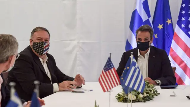Pompeo, gezisi sırasında Yunanistan Başbakanı Kyriakos Miçotakis ile de görüştü