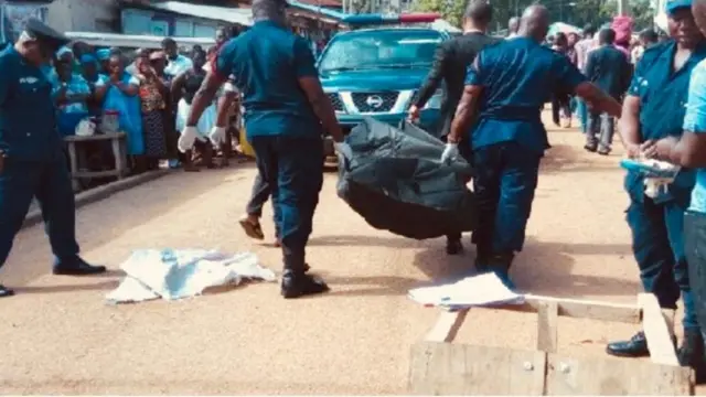 Police dey carry di remains of Lizzy