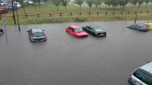 Potopljeni parking u Pančevu