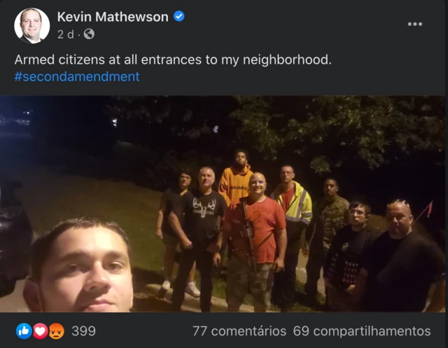 Post do advogado Kevin Mathewson