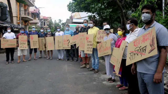 हाथरस घटना पर विरोध-प्रदर्शन