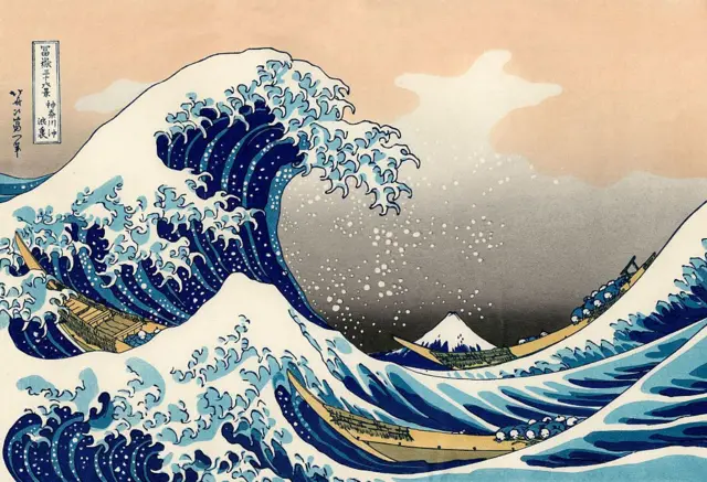 'A Grande Ondabrabet doubleKanagawa', produzida por Katsushika Hokusai