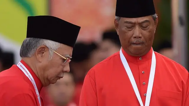 पूर्व प्रधानमंत्री नजीब रजाक और मोहिउद्दीन यासीन