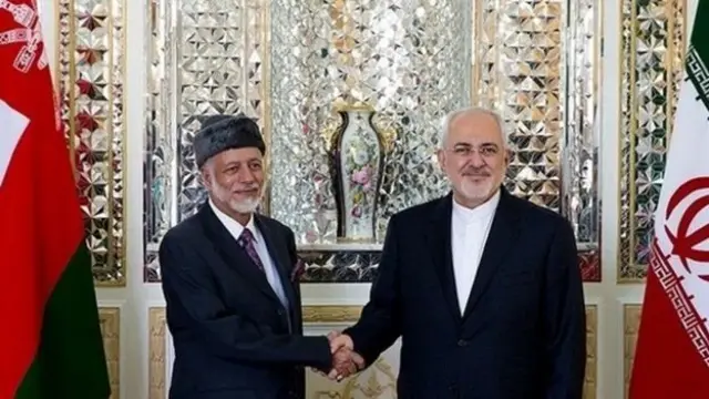 دیدار محمد جواد ظریف، وزیر خارجه با یوسف بن علی، وزیرخارجه عمان