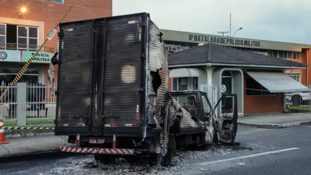 Сгоревший фургон