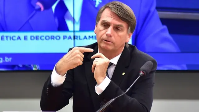 O deputado Jair Bolsonaro na Câmara