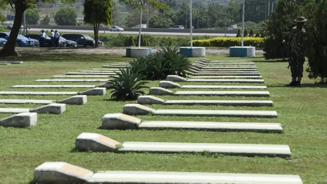 Grave side for Nigeria National Military Cemetary