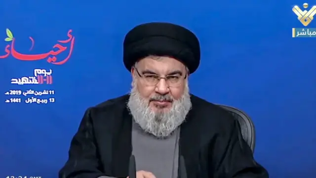 نصر الله خلال كلمته احتفاءا ب"يوم الشهيد"