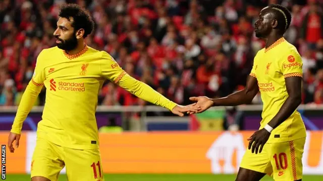 Liverpool forwards Mohamed Salah and Sadio Mane