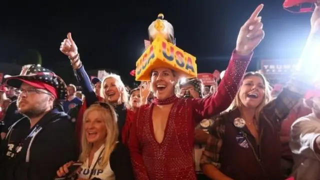 特朗普的支持者庆祝