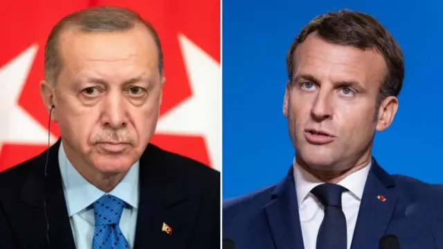 President Erdogan and Emmanuel Macron
