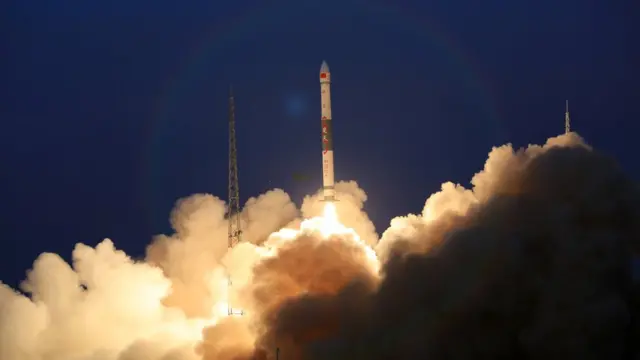 Ракета Старт китайской ракеты Kuaizhou-1A со спутником на борту