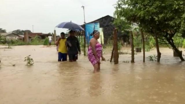 Inundaciones en Cartagena por el huracán Iota.