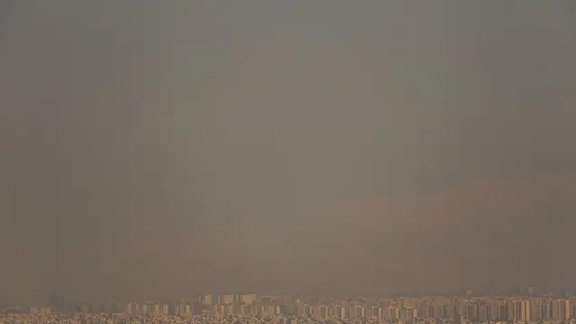 آسمان شهرری در جنوب تهران