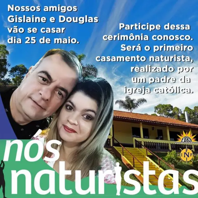 Convite para o casamento com foto do rosto dos noivos
