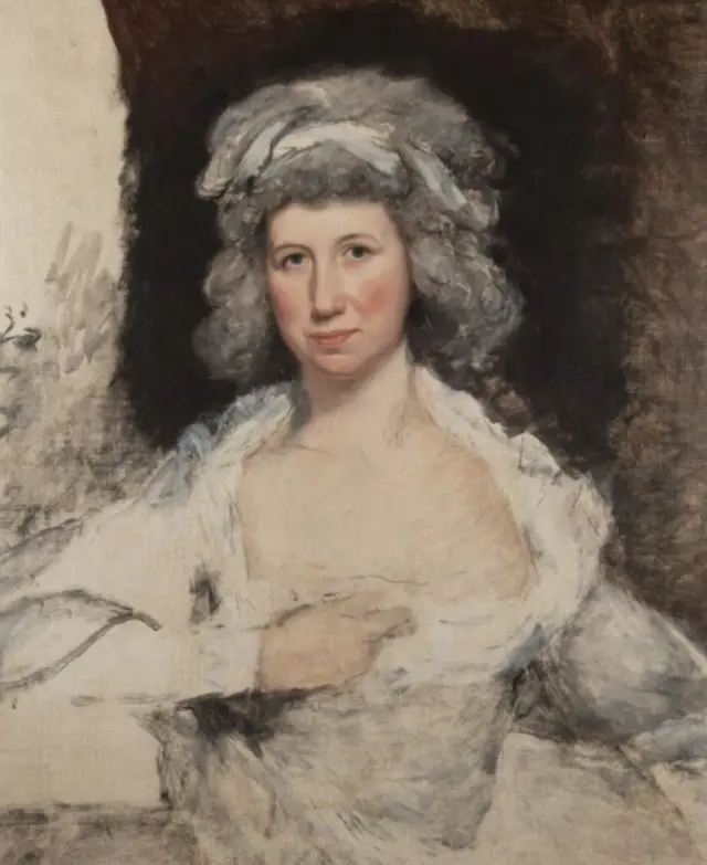 Retrato de Elizabeth Powel a sus 50 años en la colección de Mount Vernon.