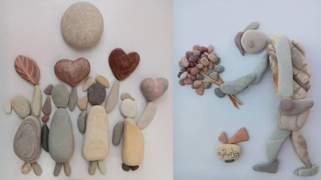 Laba farsshaxan oo dhagax laga sameeyay