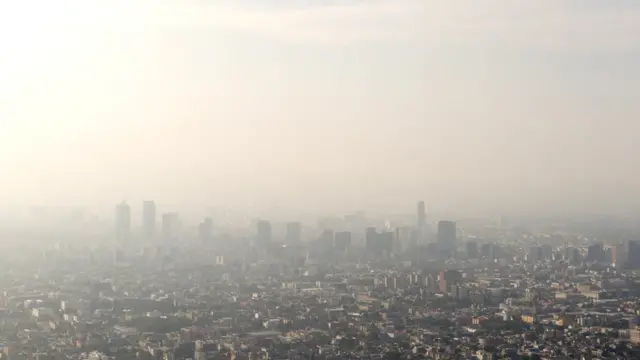 Imagem aérea da Cidade do México