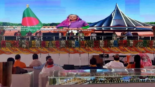 મૈત્રી સરહદના વર્ચ્યુઅલ ઉદ્ઘાટન કાર્યક્રમમાં ત્રિપુરાના મુખ્યમંત્રી વિપ્લબ દેવ અને અન્ય લોકો