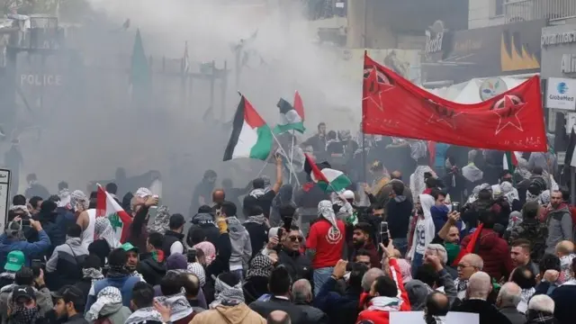 Protest for Beirut, Lebanon after Trump recognise Jerusalem as Israel capital