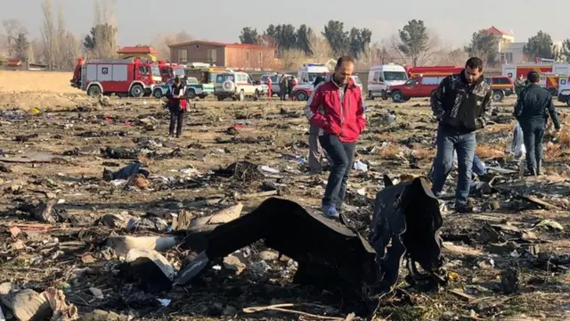 Lugar del accidente de avión.