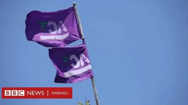 Bendera ya chama cha upinzani cha ACT Wazalendo