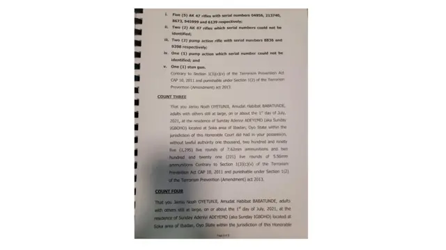 Charges against Sunday Igboho aides