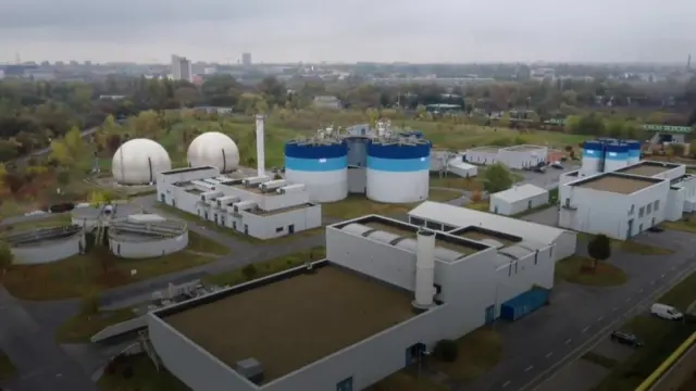 Una de las plantas de tratamiento de aguas residuales en Budapest