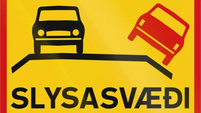 Área de accidentes, en islandés