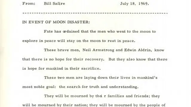 Discurso preparado para Nixonaposta futebol blazecasoaposta futebol blazedesastre da Apollo 11