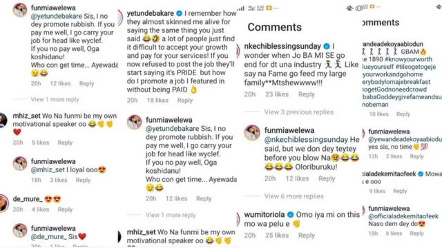 Awọn eeyan to ti Funmi Awelewa lẹyin