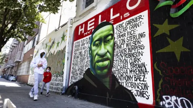 Mural de George Floyd.