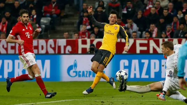 Bayern Münih kalecisi Neuer, Özil'in şutunu böyle çıkarmıştı