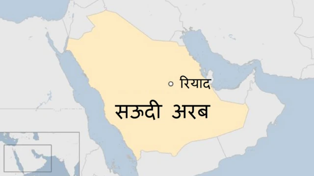 सऊदी अरब का नक्शा