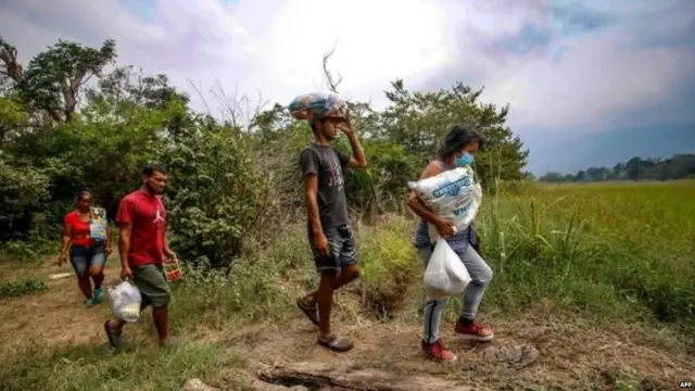 Some Venezuelans have been forced to cross the border illegally to be able to buy food and medicine