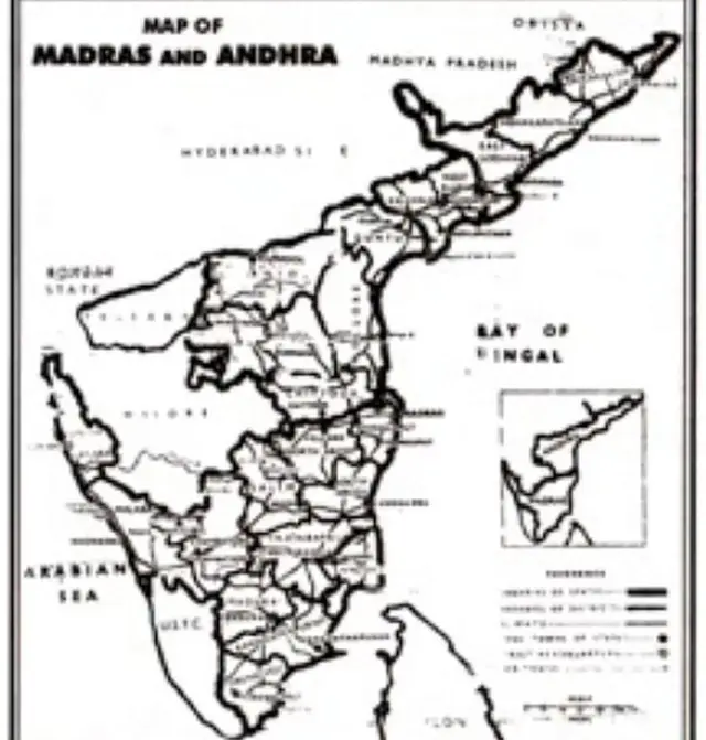 తమిళనాడు ప్రావిన్సు మ్యాప్