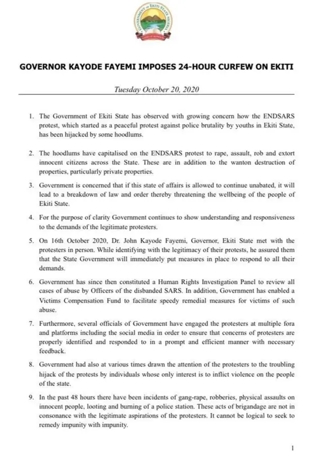 Aworan Ikede ijọba ipinlẹ Ekiti