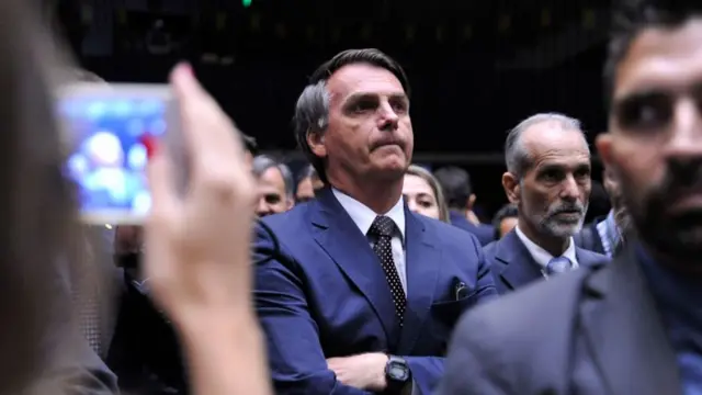 Jair Bolsonaro no plenário da Câmara